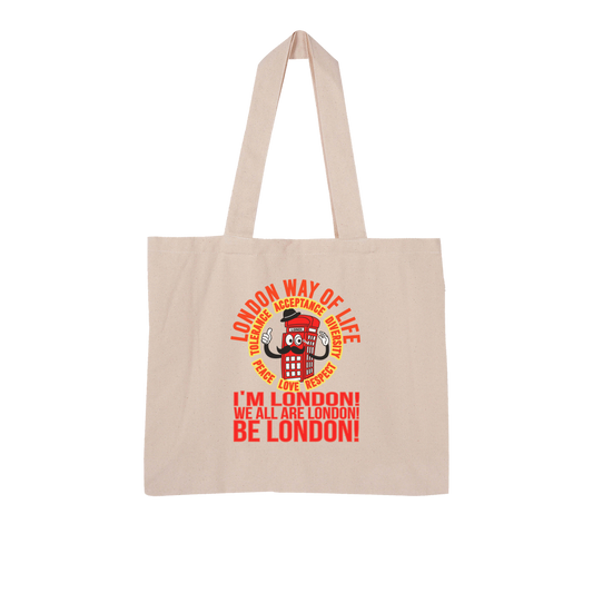 LONDI LNDON - "LONDON WAY OF LIFE" -  Large Organic Tote Bag